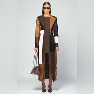 Brand new Kylie’s label Rosalind mosaic leather coat in XS.
